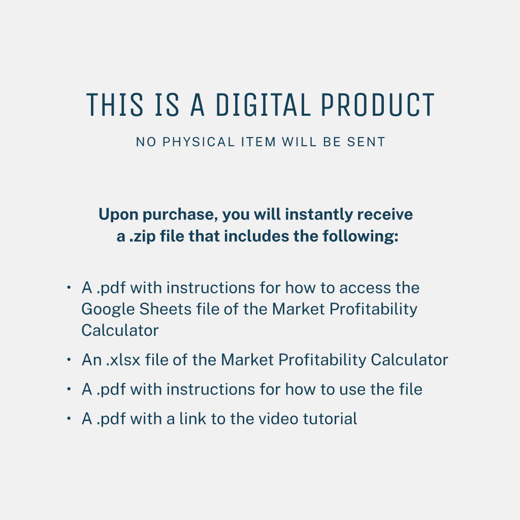 Market Profitability Calculator & Tracker