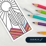 Sunny Days Coloring Bookmark Set