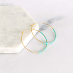 Classic Beaded Hoop Earrings