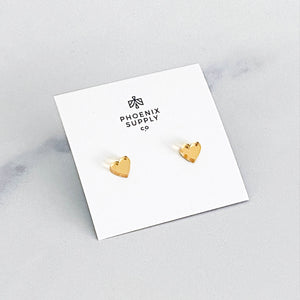 Heart Stud Earrings