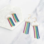 Rainbow Cloud Dangle Earrings