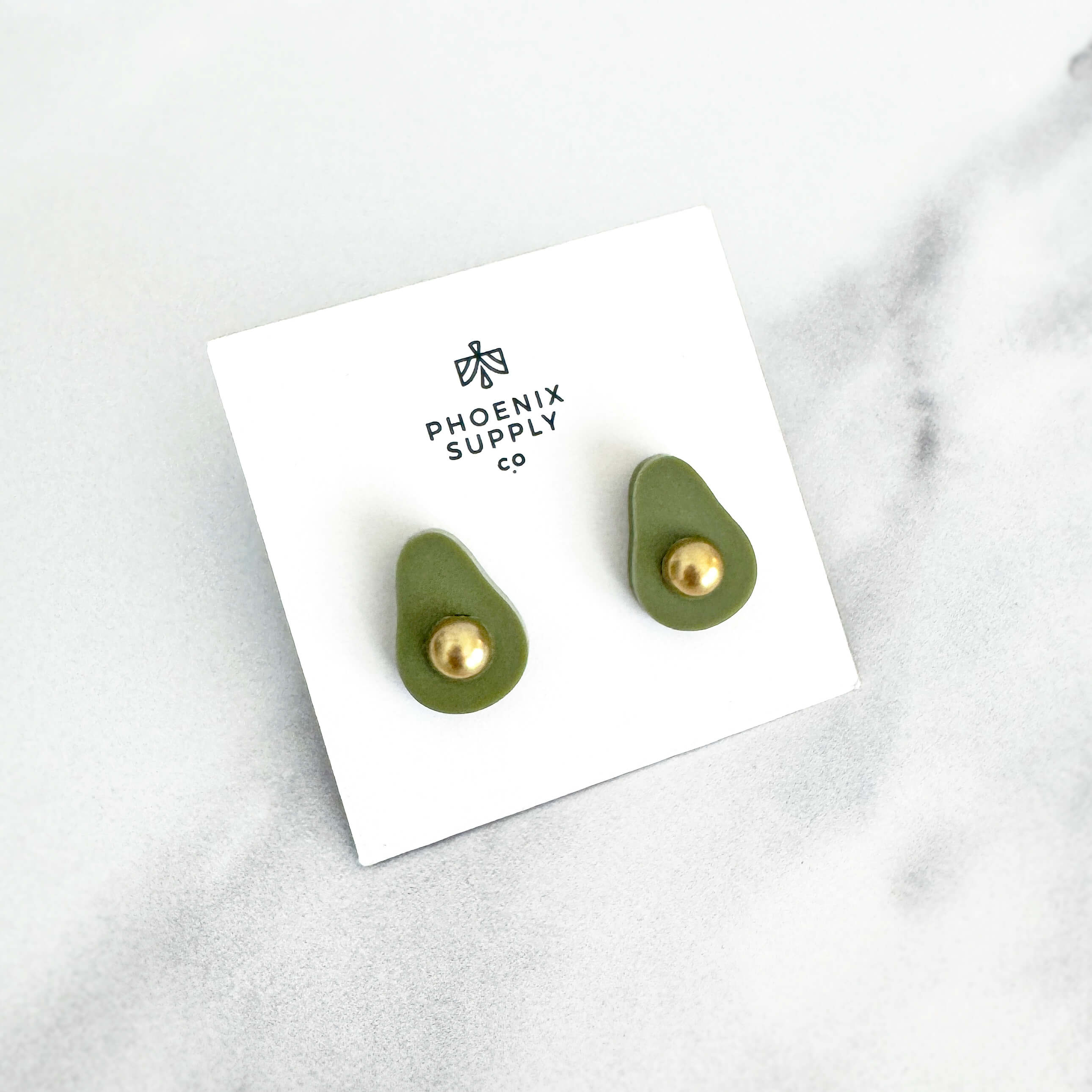 Avocado Stud Earrings