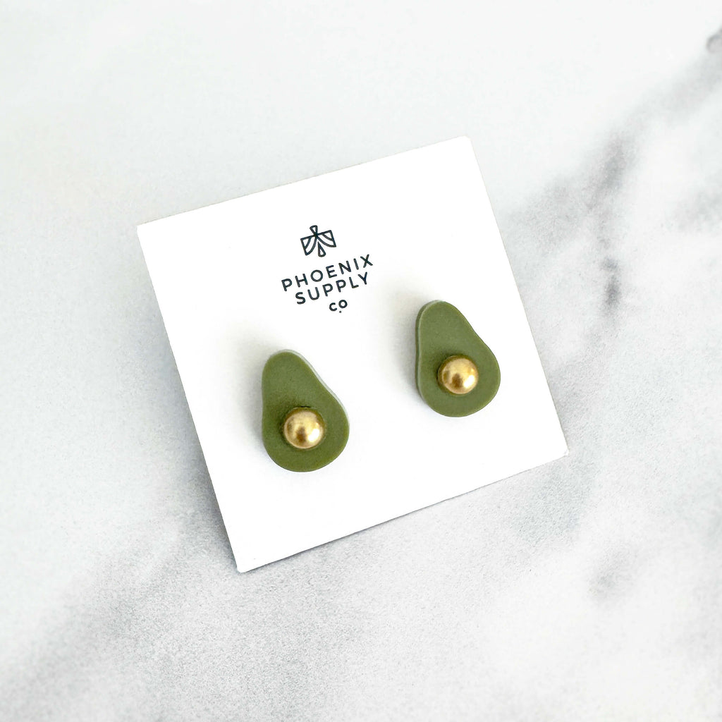 Avocado Stud Earrings