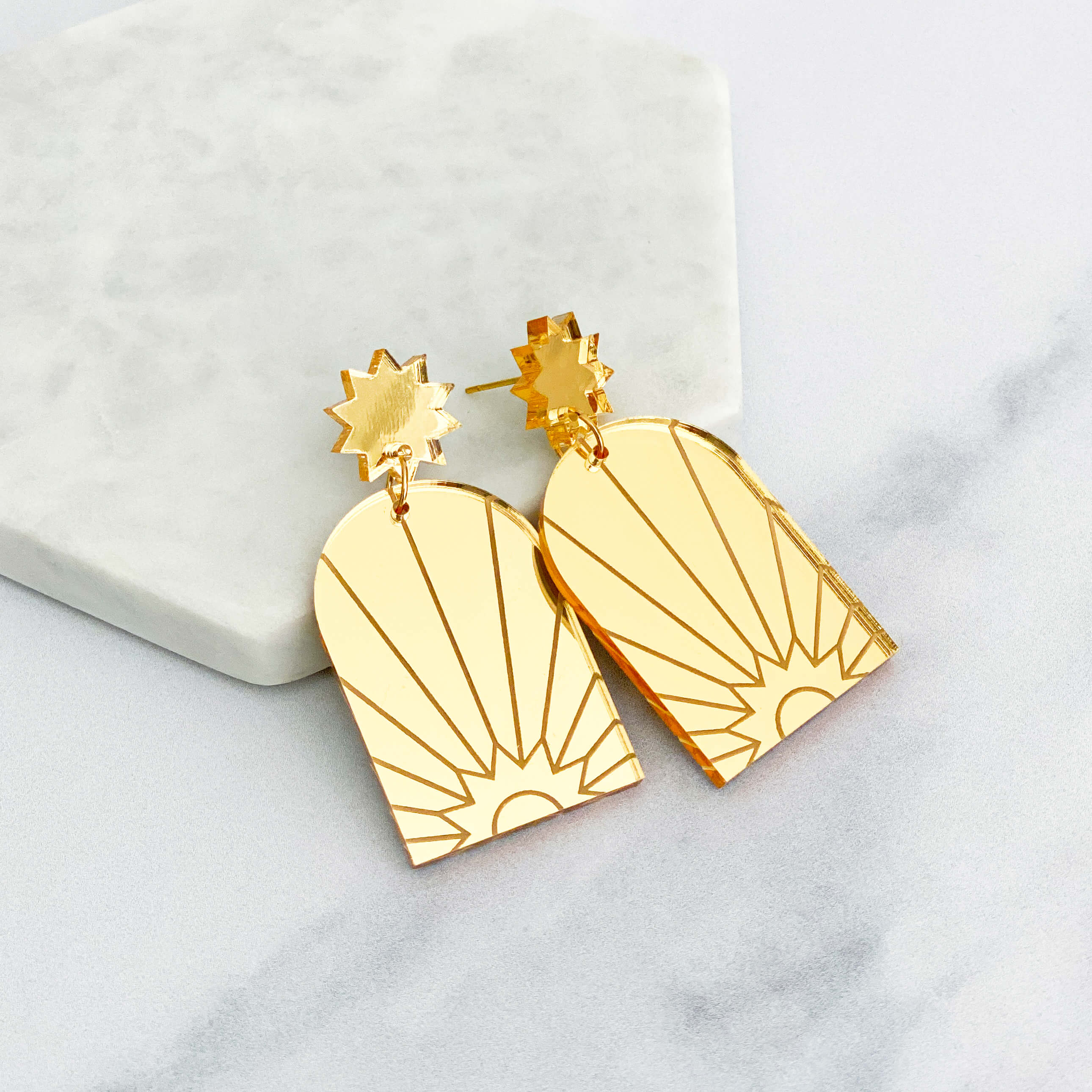 Sun Arch Dangle Earrings