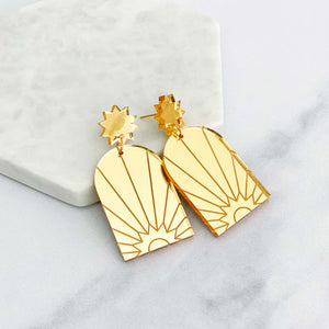 Sun Arch Dangle Earrings