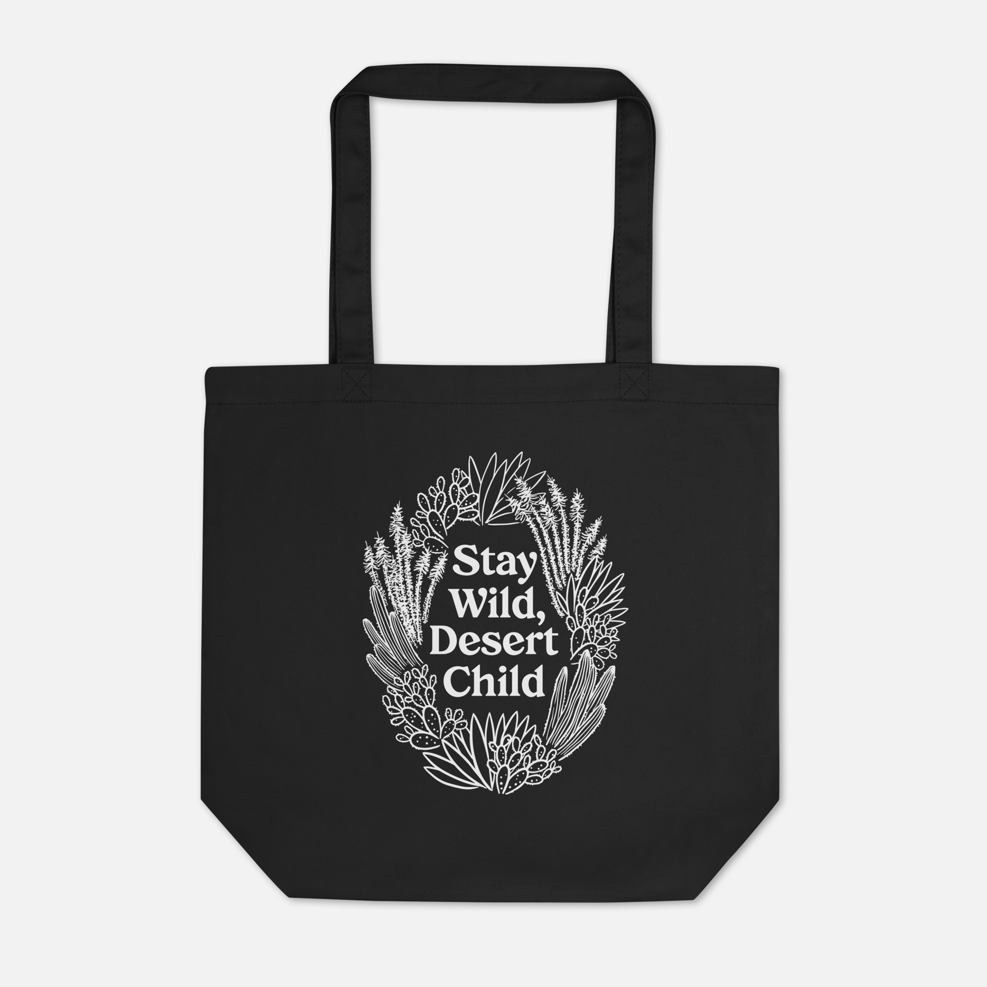 Stay Wild Desert Child Tote Bag – Black