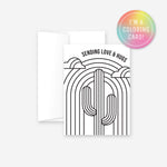 Sending Love & Hugs Coloring Greeting Card