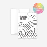 Thank You So Much Coloring Greeting Card
