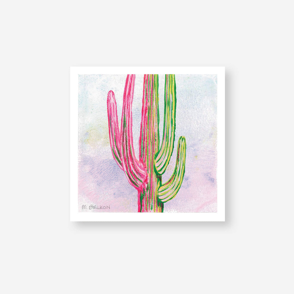 Neon Saguaro Mini Art Print