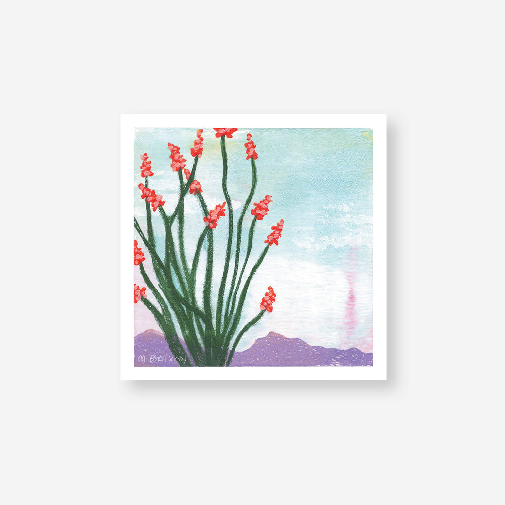Ocotillo in Bloom Mini Art Print