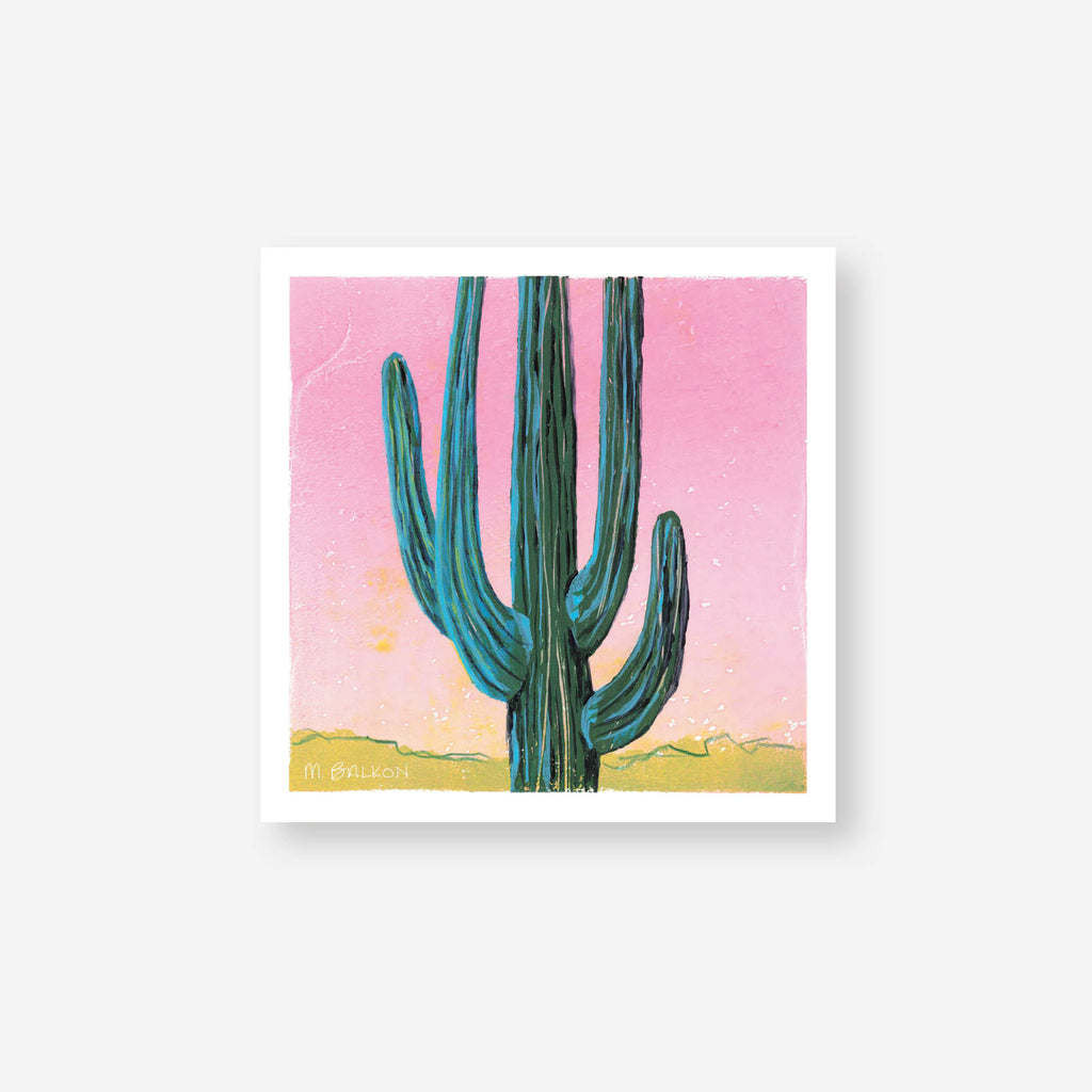 Saguaro Blush Mini Art Print