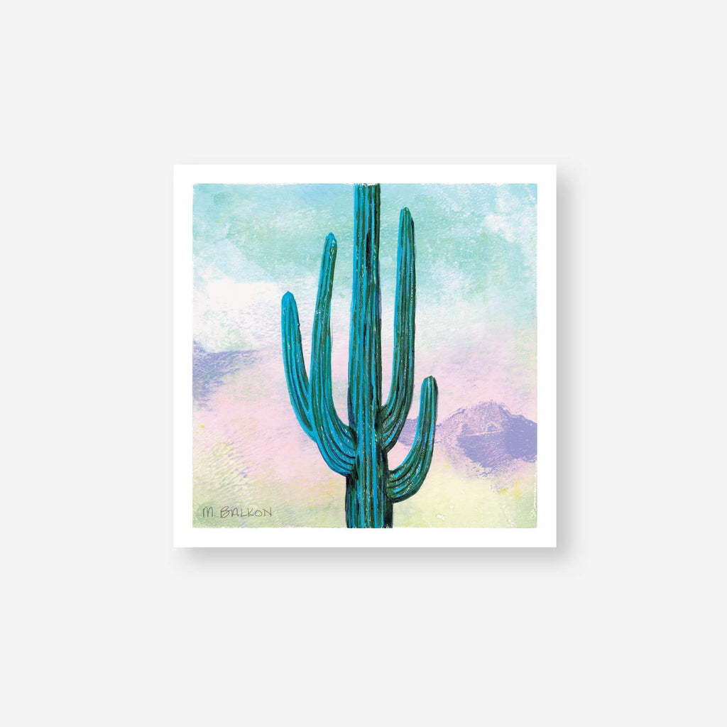 Sherbet Saguaro Mini Art Print