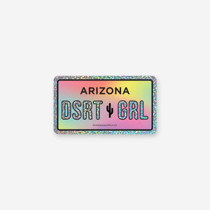 Desert Girl Glitter Vinyl Sticker