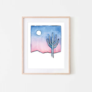 Desert Linea I Watercolor Art Print