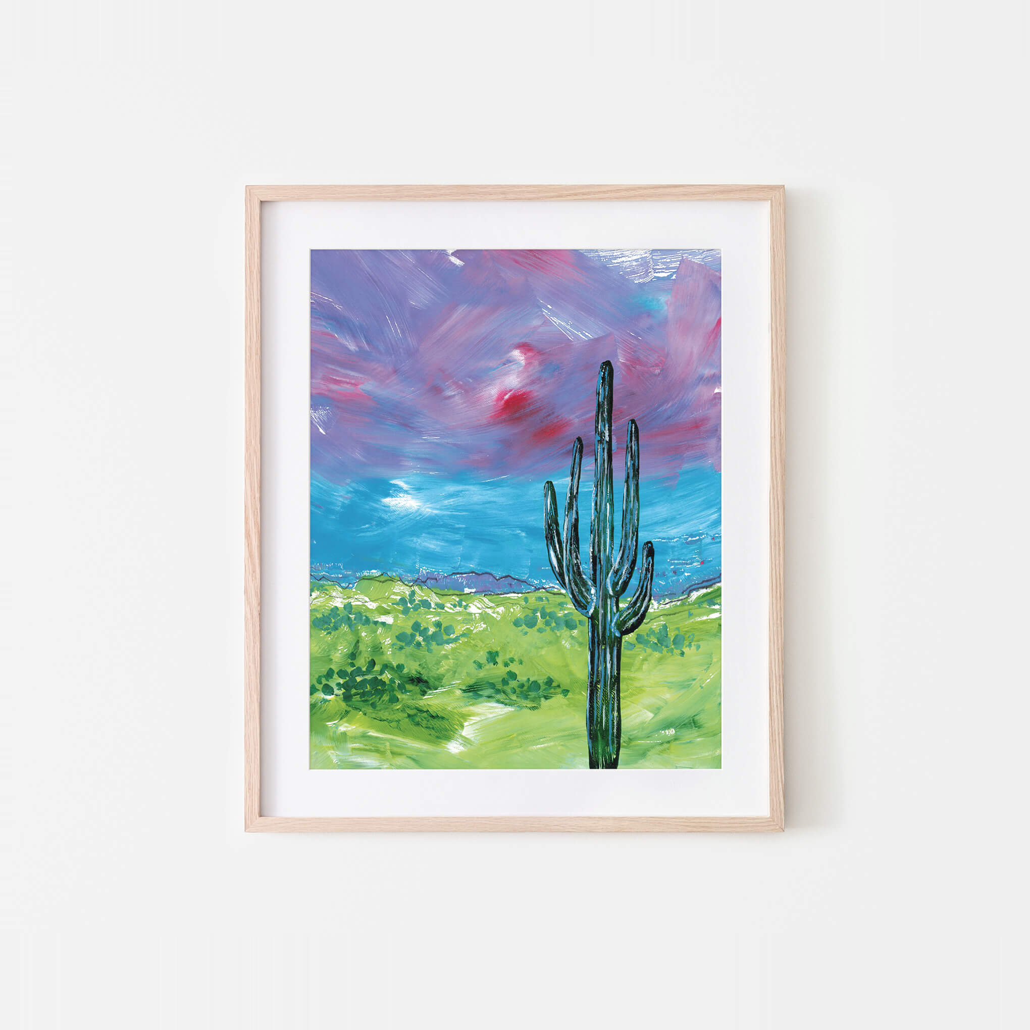 Moody Monsoon Mixed-Media Art Print