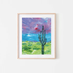 Moody Monsoon Mixed-Media Art Print