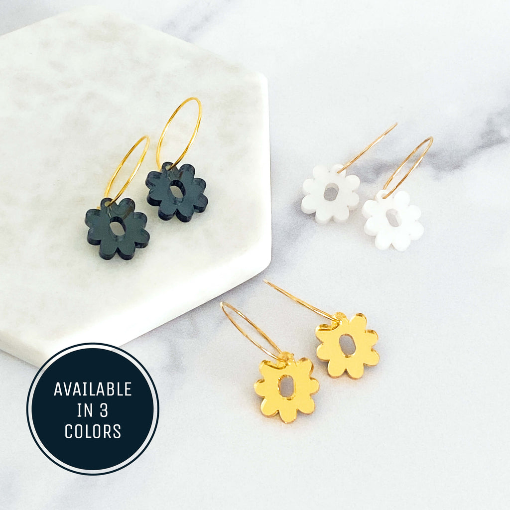 Wildflower Mini Hoop Earrings