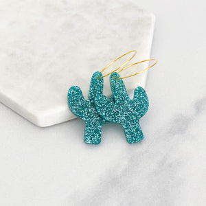 Classic Cactus Hoop Earrings