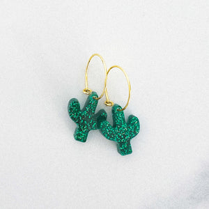 Cactus Mini Hoop Earrings