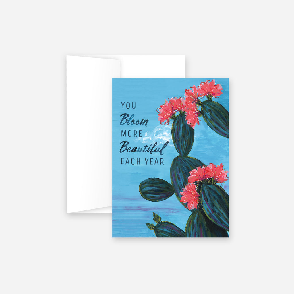 Bloom More Beautiful Birthday Greeting Card