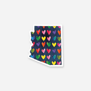 Arizona Hearts Vinyl Sticker