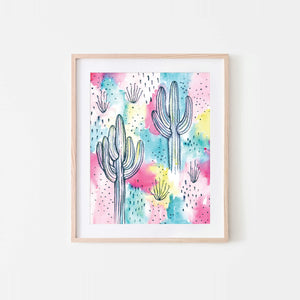 Abstract Desert Watercolor Art Print