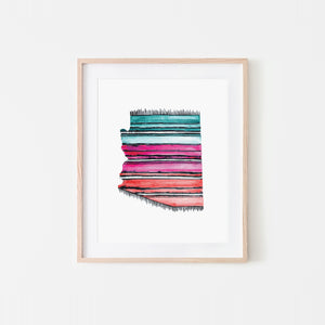 Arizona Serape Watercolor Art Print