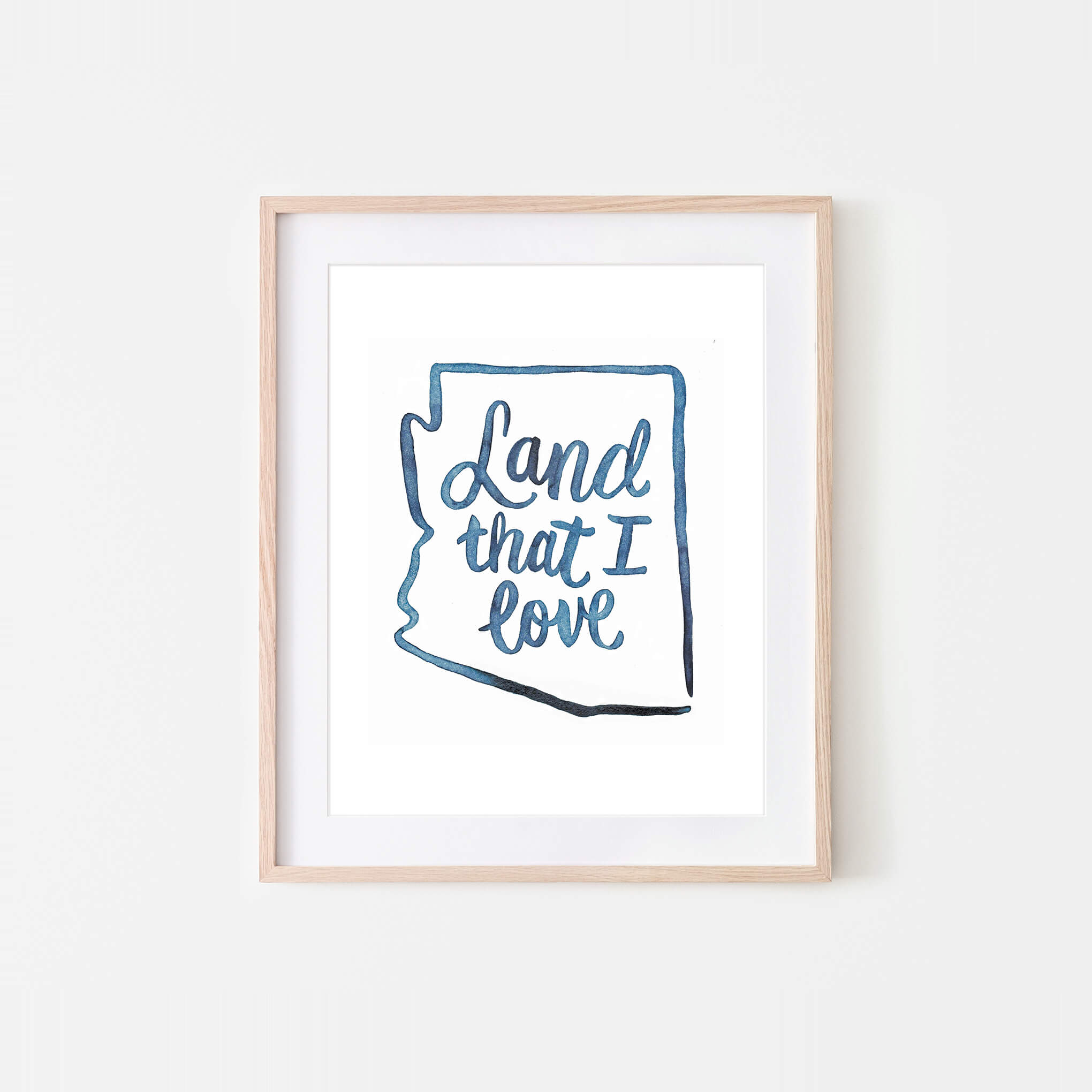 Arizona Land That I Love Watercolor Art Print