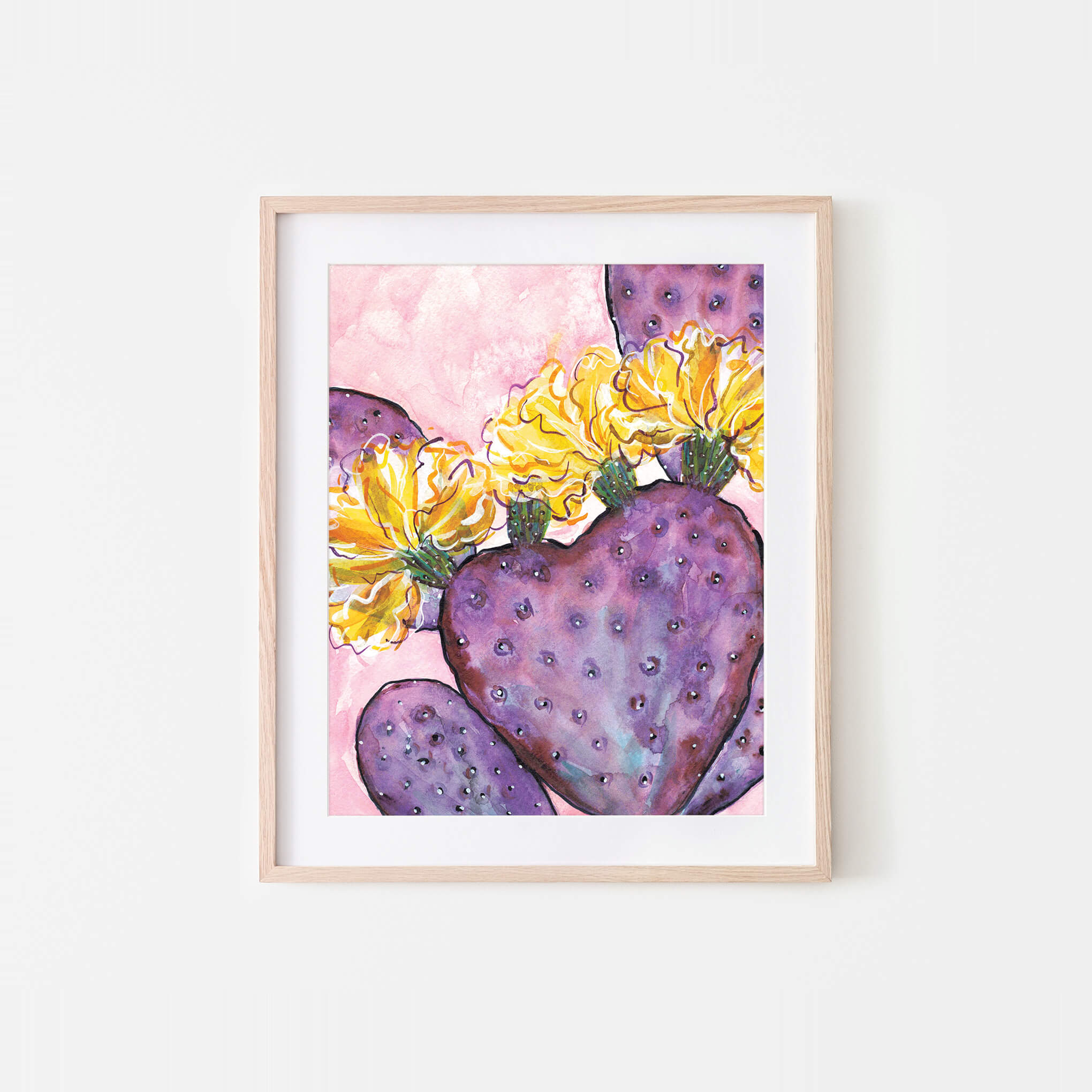 Prickly Heart Watercolor Art Print